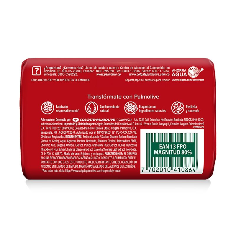 Palmolive® Naturals Intensa Renovación Granada Jabón en barra Palmolive® Naturals Intensa Renovación Granada Jabón en barra