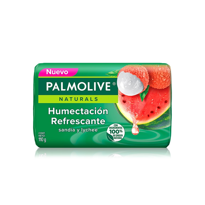 Palmolive® Naturals Humectación Refrescante Sandía y Lychee Jabón en barra