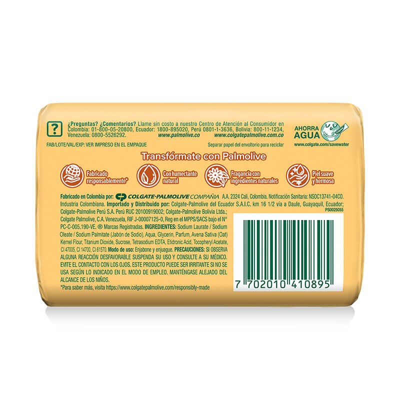 Palmolive® Naturals Exfoliación Diaria Avena y Azúcar Jabón en barra Palmolive® Naturals Exfoliación Diaria Avena y Azúcar Jabón en barra