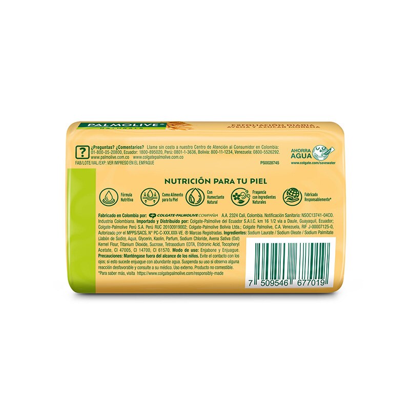 Palmolive® Naturals Exfoliación Diaria Avena y Azúcar Jabón en barra